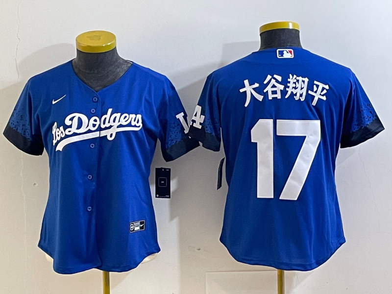 Youth Los Angeles Dodgers #17 大谷翔平 Royal City Connect Stitched Baseball Jersey